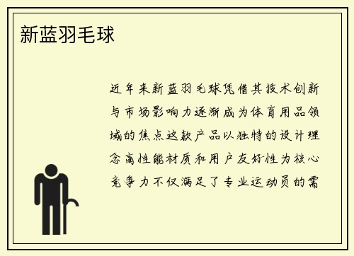 新蓝羽毛球